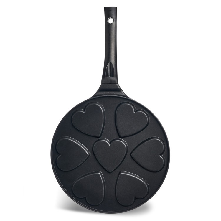 Сковорода agness "сердце"  для оладий с антипригар.покрытием диаметр=26.5 см. Agness (932-032)