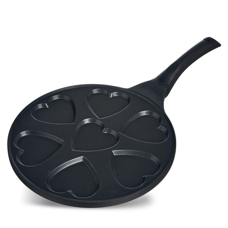 Сковорода agness "сердце"  для оладий с антипригар.покрытием диаметр=26.5 см. Agness (932-032)