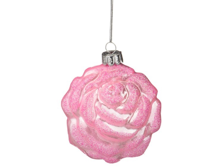 Декоративное изделие шар стеклянный 8*9*4 см. цвет: розовый (кор=96шт.) Dalian Hantai (862-061)