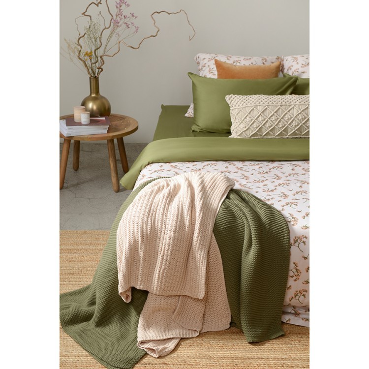 Чехол на подушку из хлопкового бархата коричневого цвета из коллекции essential, 45х45 см (72609)