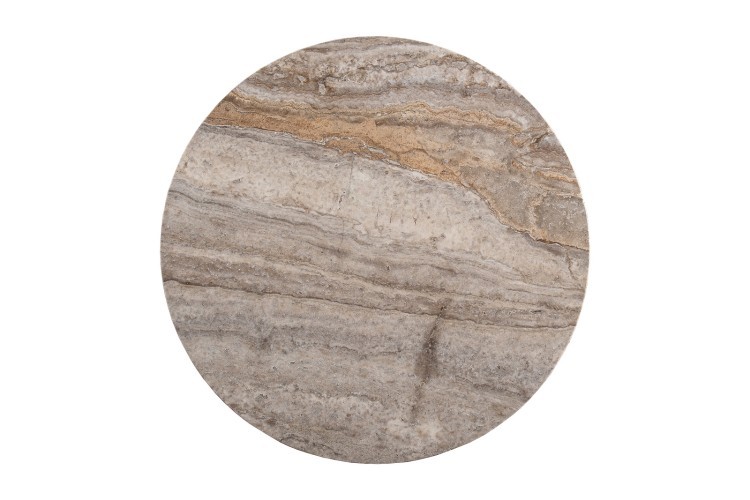 Стол журнальный Арка (Arco) травертин d55*50см круглый (TT-00016016)
