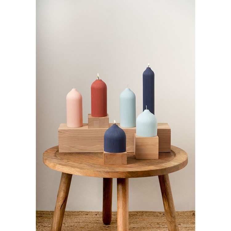 Свеча декоративная бежево-розового цвета из коллекции edge, 25,5 см (73478)