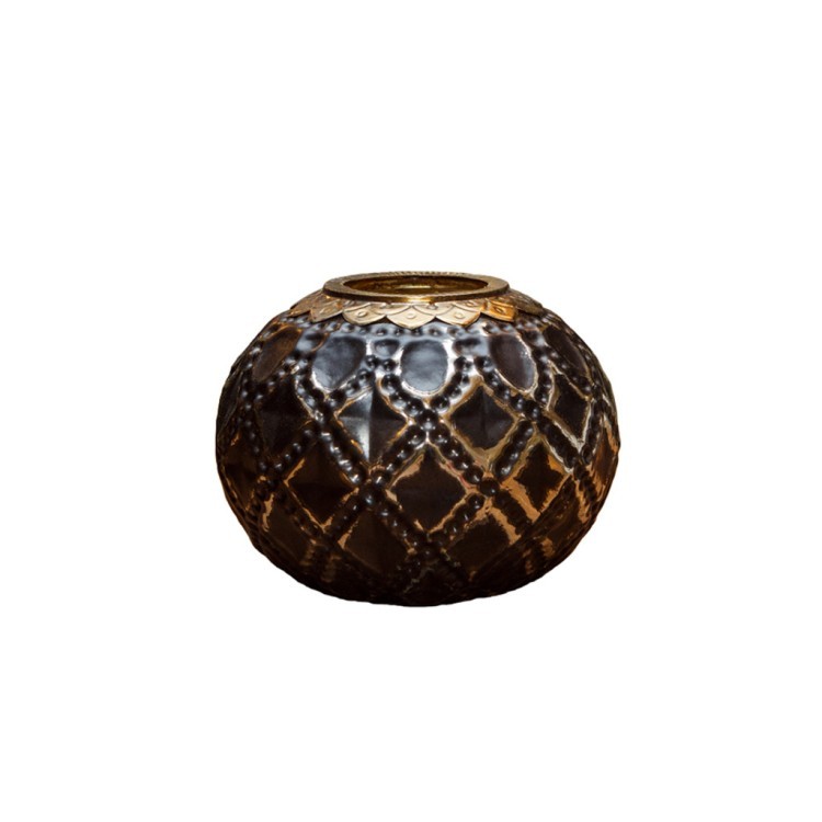 Подсвечник Ksa/5478, 25, стекло, металл, black gold, ROOMERS FURNITURE Подсвечник Ksa/5478, 25, стекло, металл, black gold, ROOMERS FURNITURE