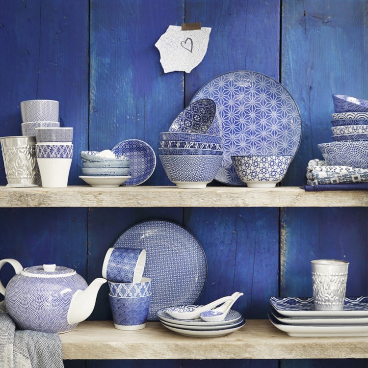 Тарелка 16030, 21 см, фарфор, blue, TOKYO DESIGN