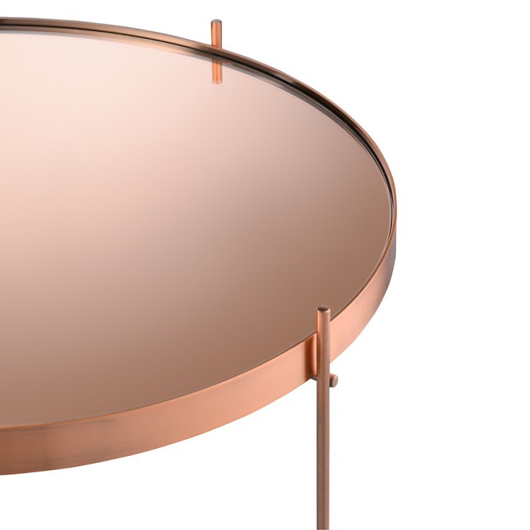 Столик josen, D64 см, розовый/медный (74048)