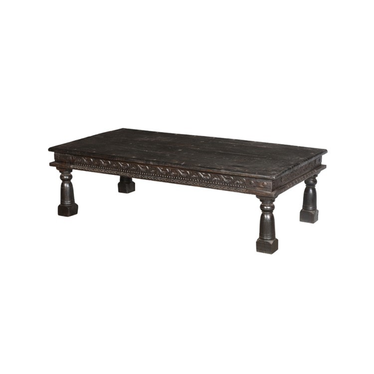 Стол кофейный XIX век, Индия PA2524, Тиковое дерево, dark brown, ROOMERS ANTIQUE