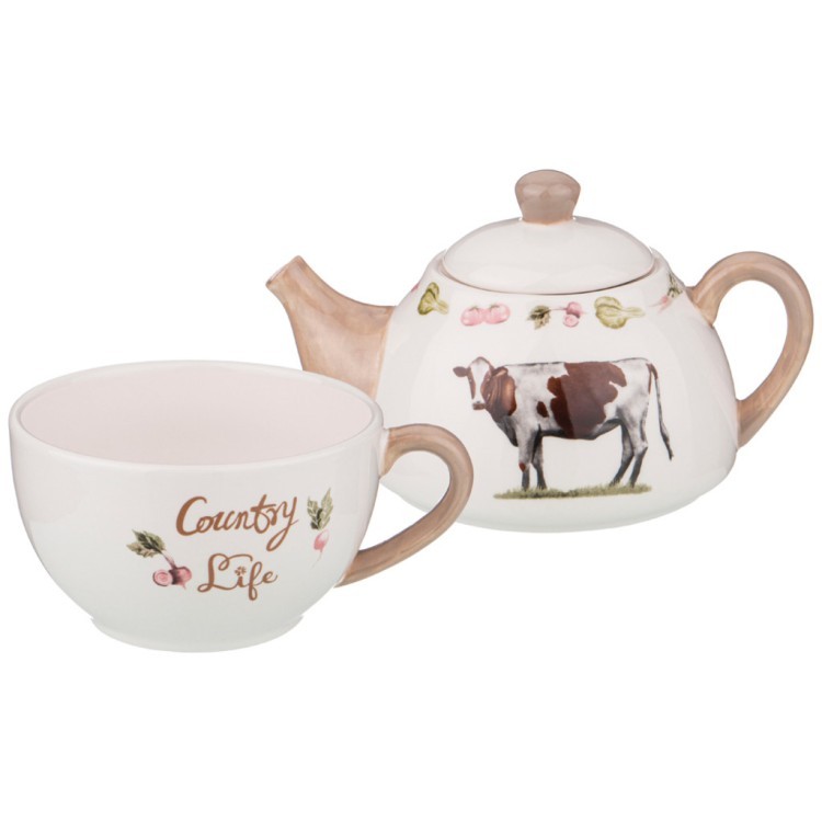 Набор 2 пр. чайник и чашка "country life" 440 мл 16,7*12*17,5 см Lefard (493-735)