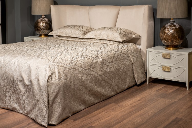 Кровать Siena без мех.велюр бежевый Colt002 199*222*116см (TT-00013326)