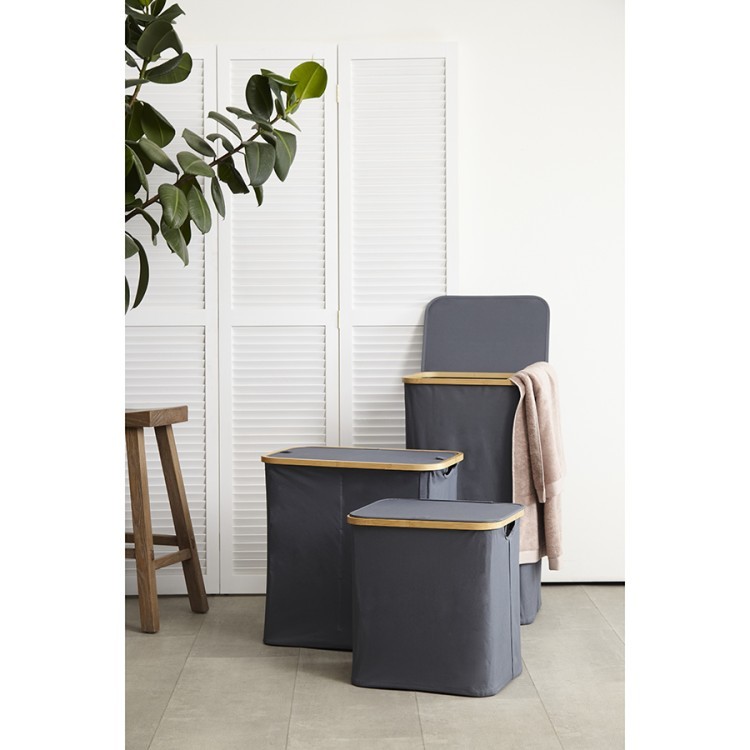 Корзина для белья neat mid, 40x33x43 см, серая (77868) Корзина для белья neat mid, 40x33x43 см, серая (77868)