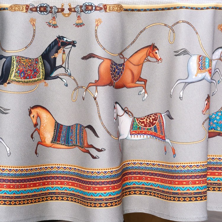 Скатерть  овальная  "passage" ,140х180см, 100% хлопок,твилл c пропиткой, серый Lefard (850-761-4)