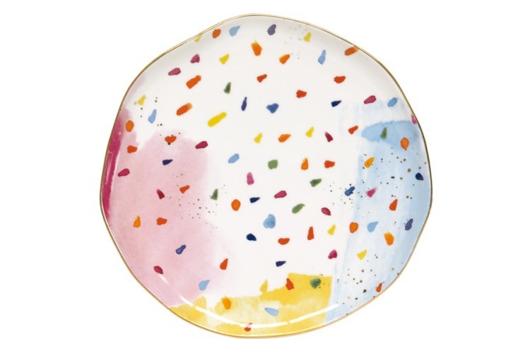 Тарелка закусочная Брызги красок без инд.упаковки - EL-R1582_SPLA Easy Life (R2S)