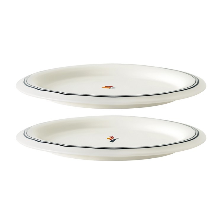 Набор обеденных тарелок plush, little petals, D26 см, 2 шт. (80401)