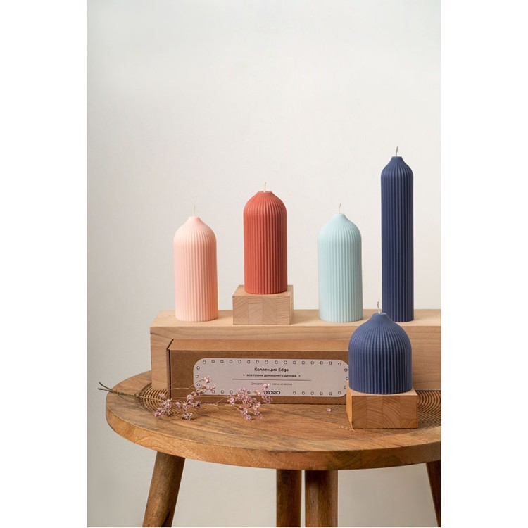 Свеча декоративная мятного цвета из коллекции edge, 10,5 см (73479)
