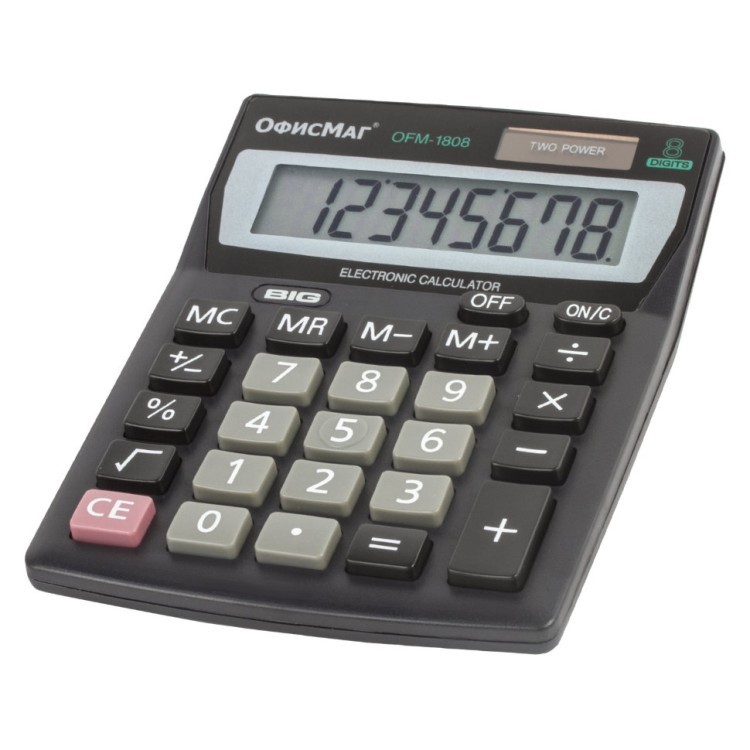 Калькулятор настольный Офисмаг OFM-1807 8 разрядов 250223 (1) (64901)