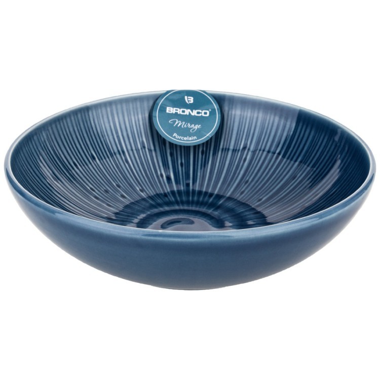 Тарелка суповая-салатник "mirage" 19 см синий Bronco (410-124)