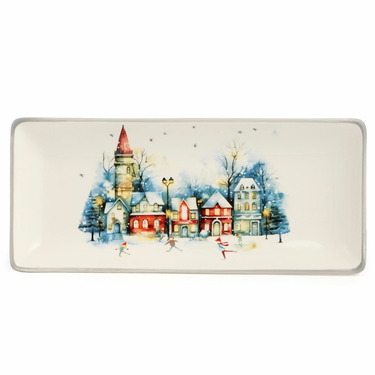 Блюдо сервировочное agness "с новым годом!" 28*12*3 см Agness (358-2339)