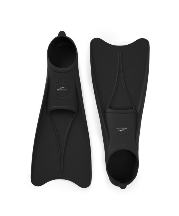 Ласты тренировочные удлиненные 25DEGREES Immerse Black, черный, мужской (2125680)