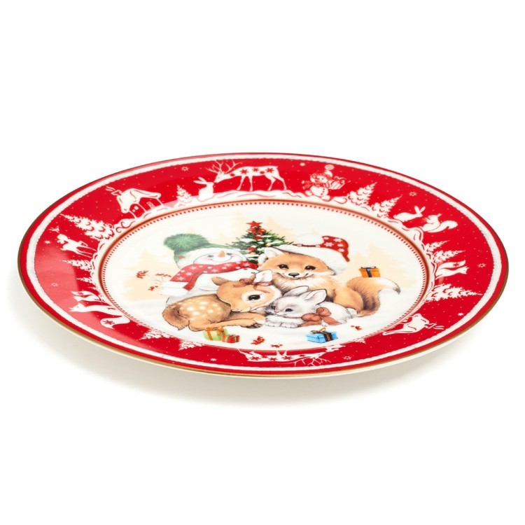 Тарелка закусочная lefard "елка" 19 см красная Lefard (85-1880-1)