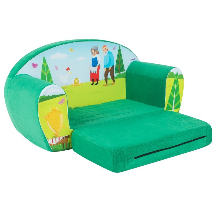 Раскладной бескаркасный (мягкий) детский диван серии "Сказки", Курочка Ряба (PCR320-116)