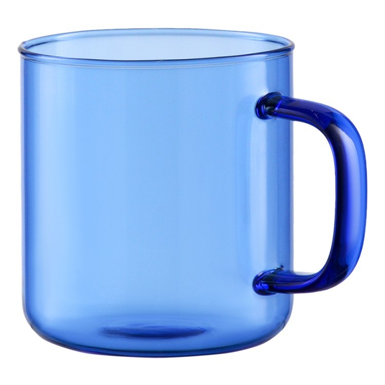 Чашка стеклянная, 350 мл, синяя (74365)