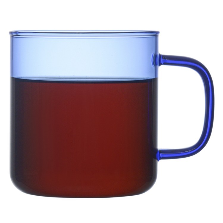 Чашка стеклянная, 350 мл, синяя (74365)