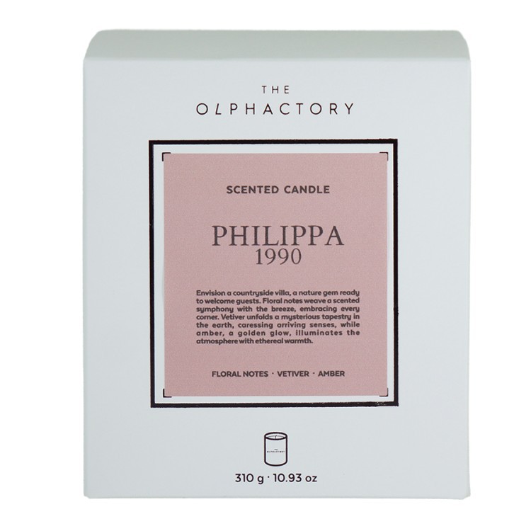 Свеча ароматическая the olphactory, white insignia, philippa 1990, 60 ч (78049)