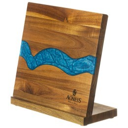 Набор ножей agness на деревянной подставке с магнитным держателем, 5 предметов, Agness (911-787)