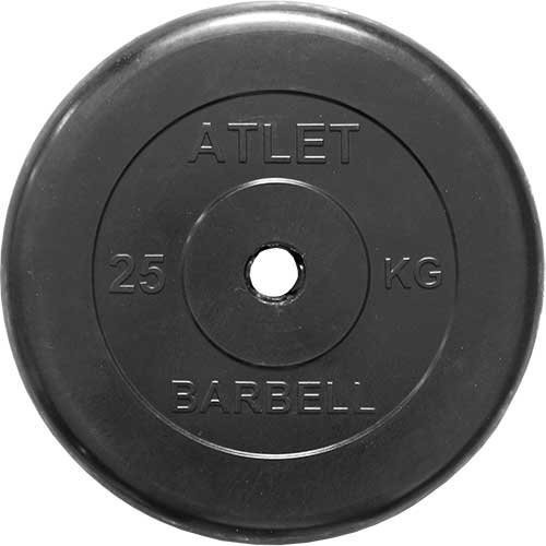 Блин для штанги обрезиненный MB Atlet d-31 25 кг (56464)