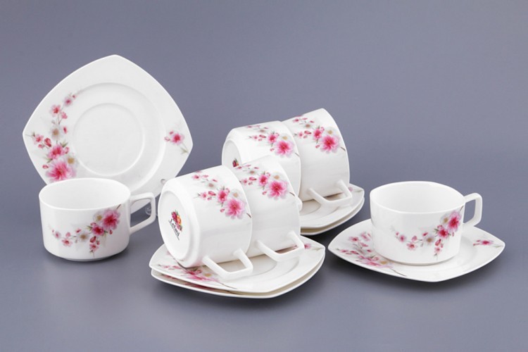 Чайный набор на 6 персон 12 пр. 200 мл. Porcelain Manufacturing (115-264) 