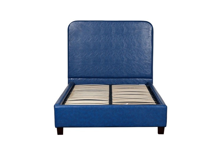Кровать односпальная, ПУ цвет синий 135х120х200 см (TT-00000958)