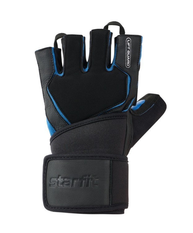 Перчатки для фитнеса Starfit WG-201, черный/синий (2119232) Перчатки для фитнеса Starfit WG-201, черный/синий (2119232)