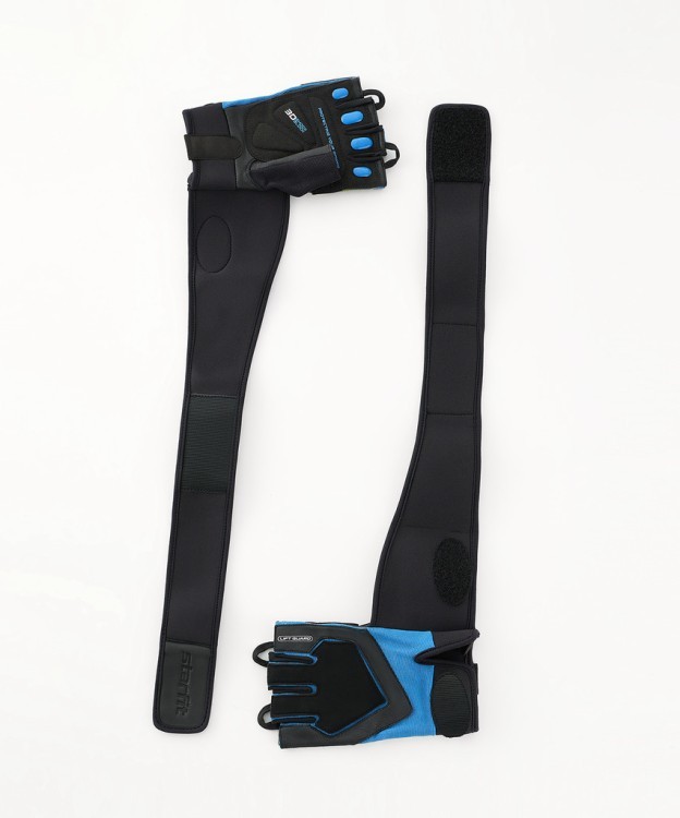 Перчатки для фитнеса STARFIT WG-201, черный/синий (2119229)