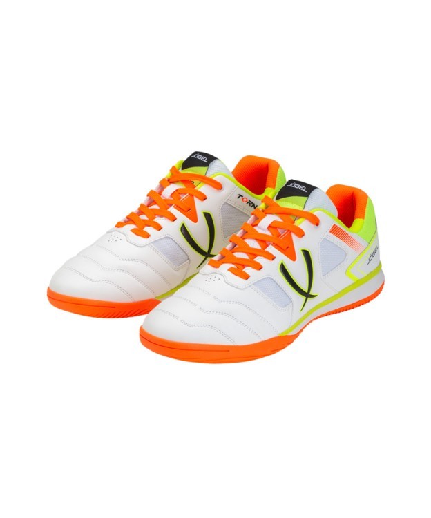 БЕЗ УПАКОВКИ Бутсы зальные JÖGEL Tornado 2.0 White/orange (2127747) БЕЗ УПАКОВКИ Бутсы зальные JÖGEL Tornado 2.0 White/orange (2127747)