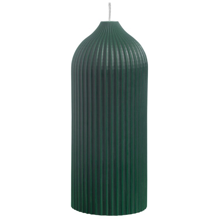 Свеча декоративная темно-зеленого цвета из коллекции edge, 16,5см (74332)