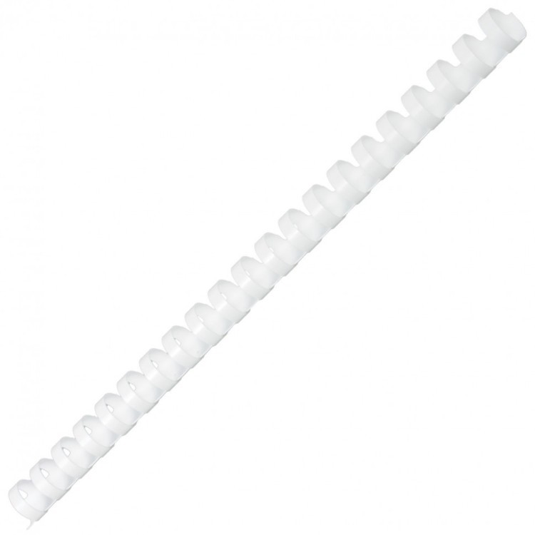 Пружины пластиковые для переплета к-т 100 шт 16 мм для сшив. 101-120 л белые Офисмаг 531457 (1) (90031)