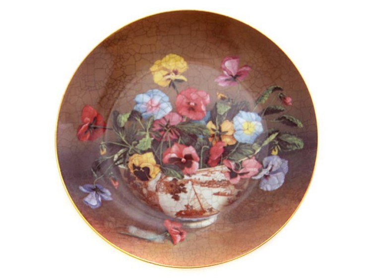 Тарелка настенная декоративная "полевые цветы" диаметр=20 см. Hangzhou Jinding (84-395) 