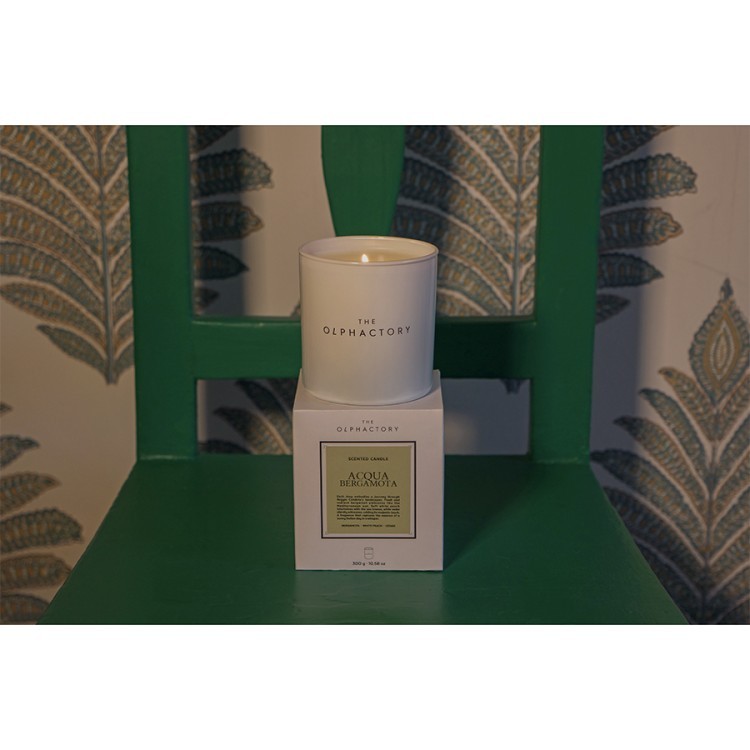 Свеча ароматическая the olphactory, white insignia, acqua bergamota, 60 ч (78044)