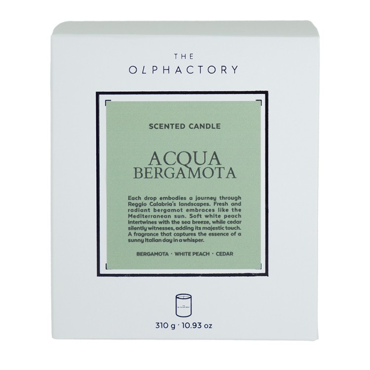 Свеча ароматическая the olphactory, white insignia, acqua bergamota, 60 ч (78044)