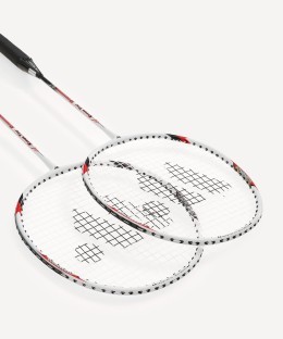 Набор для бадминтона WISH Steeltec 9, 2 ракетки, белый/красный (1585197)