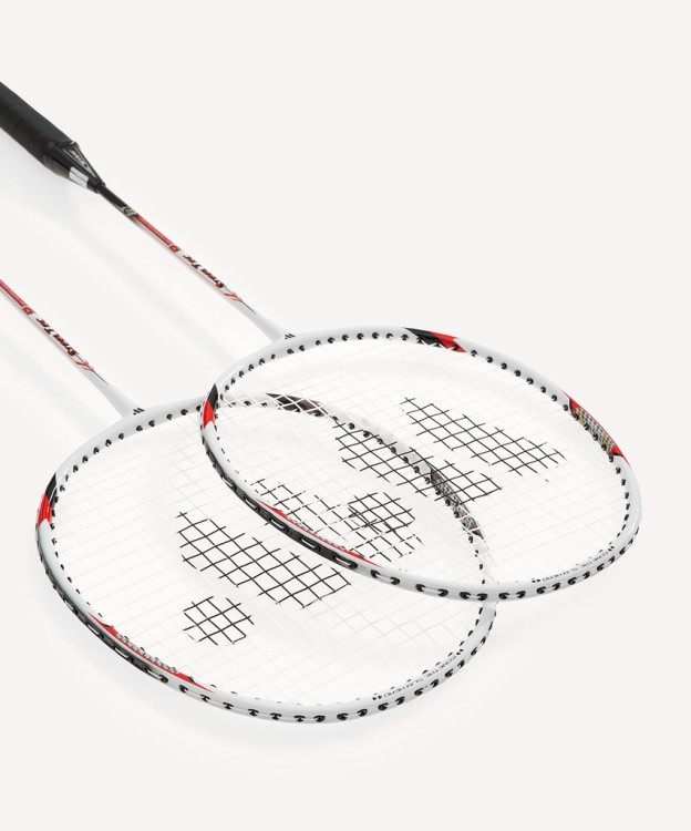 Набор для бадминтона WISH Steeltec 9, 2 ракетки, белый/красный (1585197)