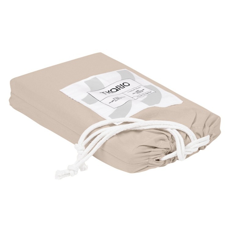 Набор из двух наволочек бежевого цвета из органического стираного хлопка из коллекции essential, 70х70 см (69378)