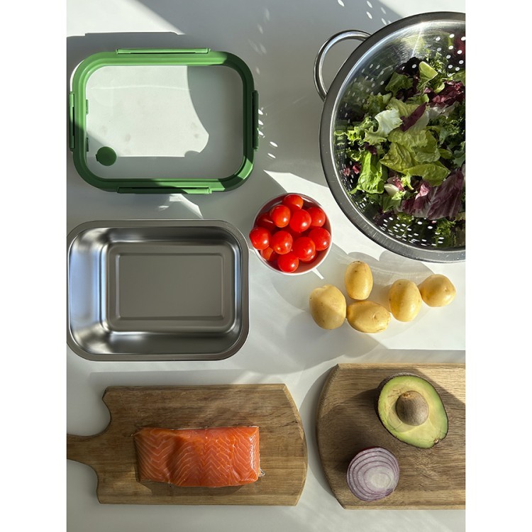 Контейнер стальной click steel, 1,2 л, зеленый (75159)