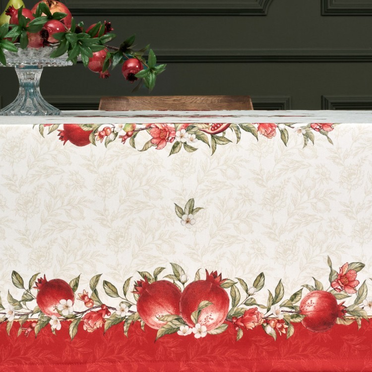 Скатерть "гранаты" 160х220см, красный, 100% хлопок Lefard (850-781-21)