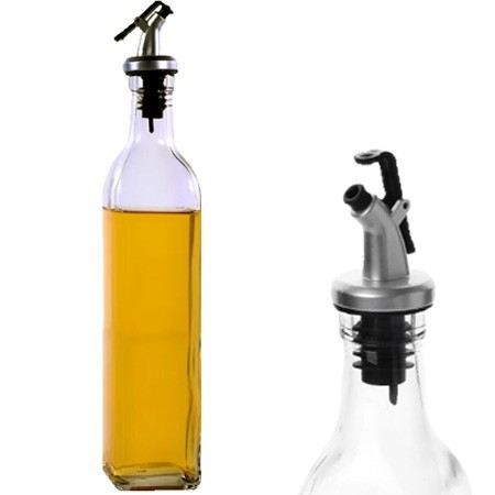 Бутылка для масла 500мл стекло/нерж/ст/пластик LR (31014)