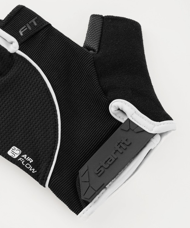Перчатки для фитнеса STARFIT WG-202, черный/белый (2119236)