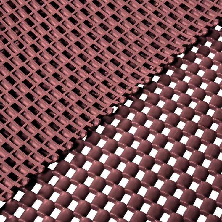 Противоскользящий коврик ПВХ Vortex Шашки 4,5 мм 0,9х10 м коричневый 24073 (63327)