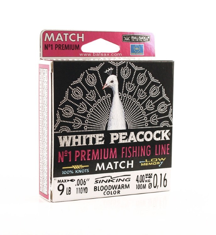 Леска Balsax White Peacock Match Box 100м 0,16 (4,0кг) (58714)
