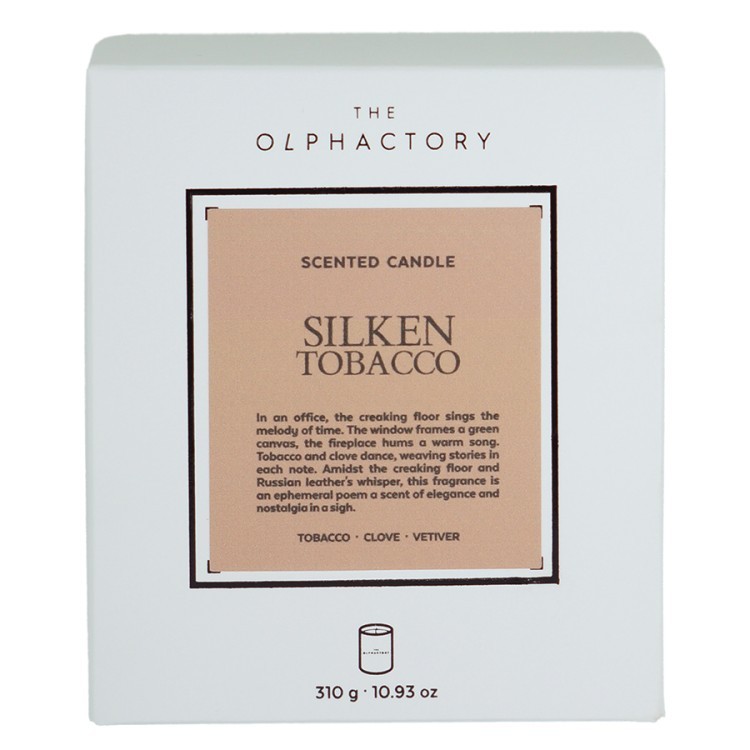 Свеча ароматическая the olphactory, white insignia, silken tobacco, 60 ч (78050)