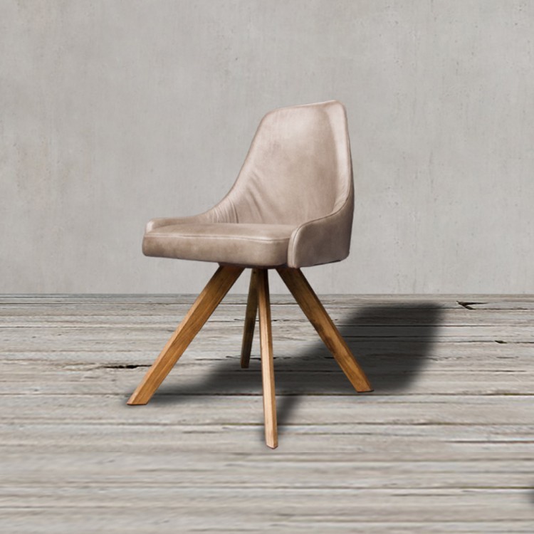 Стул BlossomChair, дерево, кожа, Brown, ROOMERS FURNITURE Стул BlossomChair, дерево, кожа, Brown, ROOMERS FURNITURE
