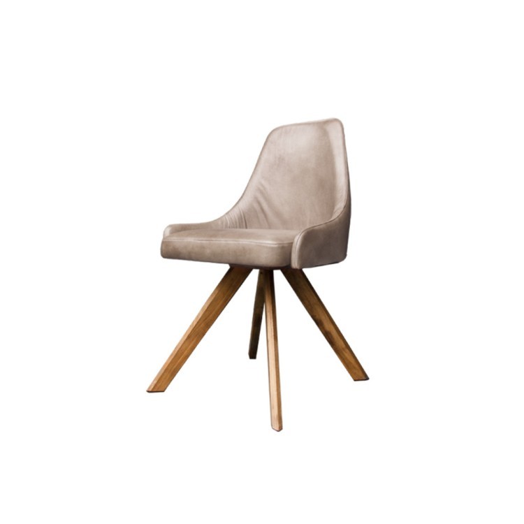 Стул BlossomChair, дерево, кожа, Brown, ROOMERS FURNITURE Стул BlossomChair, дерево, кожа, Brown, ROOMERS FURNITURE
